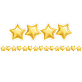 Gold Mylar Balloon Stars Border