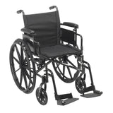 Cruiser X4 Lightweight Dual Axle Wheelchair with Adjustable Detachable Arms, Desk Arms, Swing Away Footrests, 16 Seat