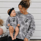 Stay Spooky Tie Dye Halloween Sweatshirt | Matching Family Halloween Outfits | Embroidered Skeleton Crewneck