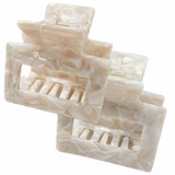 Square Marbled Claw Hair Clip - 2pc (Iveryberry Pack)