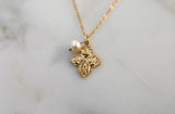 Four Way Cross with Pearl