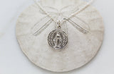 Round Miraculous Medal in 925 Sterling Silver