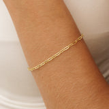 Gold Filled Paperclip Bracelet