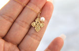 Four Way Cross with Pearl