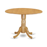 Dlav5-Oak-W 5 Pc Kitchen Table Set-Drop Leaf Table And 4 Dinette Chairs