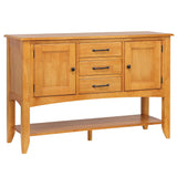 Sunset Trading Selections Sideboard With Large Display Shelf - 3 Drawers 2 Storage Cabinets - Light Oak