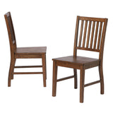 Sunset Trading Simply Brook 5 Piece 60 Rectangular Table Dining Set| 4 Chairs | Amish Brown | Seats 7