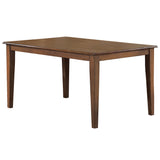 Sunset Trading Simply Brook 6 Piece Rectangular Dining Set With Bench | Amish Brown Solid Wood | Seats 7