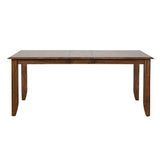 Sunset Trading Simply Brook 8 Piece 72 Rectangular Extendable Table Dining Set | Sideboard | Amish Brown | Seats 8