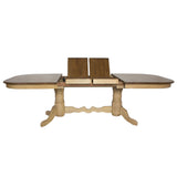 Sunset Trading Brook 8 Piece 96 Oval Extendable Dining Set With Napoleon Chairs | Double Pedestal Table | Server | Seats 10