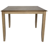 Sunset Trading Brook 6 Piece 48 Square Pub Set With Napoleon Stools | Counter Height Dining Table | Server | Seats 8
