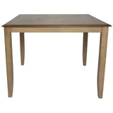Sunset Trading Brook 9 Piece 48 Square Pub Set With Fancy Slat Stools | Counter Height Dining Table | Seats 8