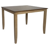 Sunset Trading Brook 9 Piece 48 Square Pub Set With Fancy Slat Stools | Counter Height Dining Table | Seats 8