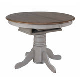 Sunset Trading Country Grove 42 Round To 60 Oval Extendable Dining Table | Distressed Gray And Brown Wood | Seats 6