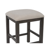 Sunset Trading Shades Of Gray Upholstered Barstool | Backless | Counter Height Stool