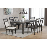 Sunset Trading Shades Of Gray Upholstered Slat Back Dining Chair | Set Of 2