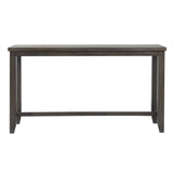 Sunset Trading Shades Of Gray 4 Piece 65 Rectangular Narrow Pub Table Set | Small Space Counter Height Dining | Sofa Console W