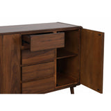 Sunset Trading Mid Century Server | 4 Drawers And 2 Storage Cabinets