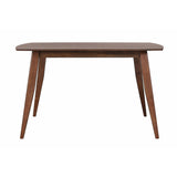 Sunset Trading Mid Century 5 Piece 60 Rectangular Dining Table Set | Padded Performance Fabric Seats | Seats 6