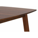 Sunset Trading Mid Century 8 Piece 78 Rectangular Dining Table Set | Padded Performance Fabric Seats | Server | Seats 6