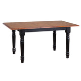 Sunset Trading Black Cherry Selections 5 Piece 60 Rectangular Extendable Dining Set With 4 Napoleon Chairs | Butterfly Leaf Ta