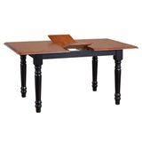 Sunset Trading Black Cherry Selections 5 Piece 60 Rectangular Extendable Dining Set With 4 Napoleon Chairs | Butterfly Leaf Ta