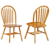 Sunset Trading Oak Selections Arrowback Dining Chair | Light Oak | Set Of 2