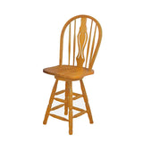 Sunset Trading Oak Selections 24 Keyhole Barstool | Counter Height Stool | Light Oak