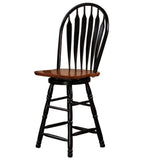 Sunset Trading Black Cherry Selections 24 Swivel Barstool | Counter Height Stool | Antique Black And Cherry