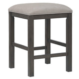 Sunset Trading Shades Of Gray Upholstered Barstool | Backless | Counter Height Stool