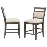 Sunset Trading Shades Of Gray Upholstered Barstool | Fabric Back And Seat | Counter Height Stool