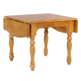 Sunset Trading Oak Selections 72 Rectangular Drop Leaf Extendable Dining Table | Light Oak | Seats 8