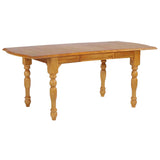 Sunset Trading Oak Selections 72 Rectangular Drop Leaf Extendable Dining Table | Light Oak | Seats 8