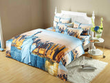Twin Size Duvet Cover Sheets Set, Statue Of Liberty