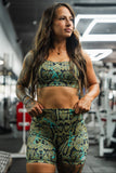 Women's High-Waisted Seamless Front Compression Training Shorts | Lethal Venom