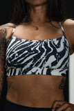 Cross Back Sports Bra | Zebra Ops