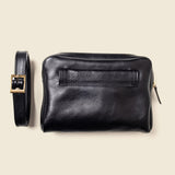 Leather Fanny Pack - Black
