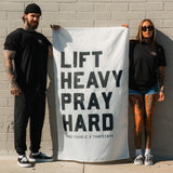 Lift heavy. Pray hard. - Flag