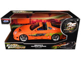 Brians Toyota Supra Orange with Graphics Fast & Furious 25th Anniversary Series 1/24 Diecast Model Car by Jada