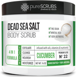 Cucumber Body Scrub / Dead Sea Salt / Premium Blend #22