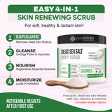 Cucumber Body Scrub / Dead Sea Salt / Premium Blend #22