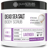 Lavender Body Scrub / Dead Sea Salt / Premium Blend #17