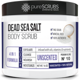 Unscented Body Scrub / Dead Sea Salt / Premium Blend #10