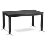 Dule6-Blk-Lc 6 Pc Kitchen Table With Bench-Dining Table And 4 Kitchen Chairs And Bench