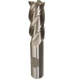 10.00mm HSS 4 Flute Single End End Mill, Qualtech, DWC10MM4FSE