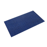 Diamond-Deluxe Duet Medium-Duty Unbacked 3'x5' Crimped Black/Blue Scraper Mat