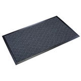 Diamond-Deluxe Duet Medium-Duty Backed 3'x5' Nosed-All Black/Gray Scraper Mat