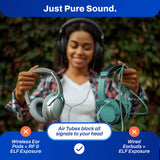 EMF Radiation-Free Air Tube Over-Ear Headphones