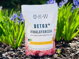 Detox+ Himalayan Epsom Bath Salt Infused with Rosemary and Lemon Essential Oils 2 lbs BPA Free Bag