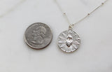 Sacred Heart Coin minimalist version|925 Sterling Silver